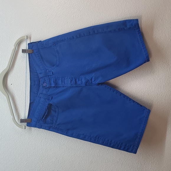 Blue Button Fly Mens Cut Off Levi Shorts - Picture 1 of 7